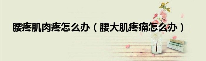 腰疼肌肉疼怎么办（腰大肌疼痛怎么办）