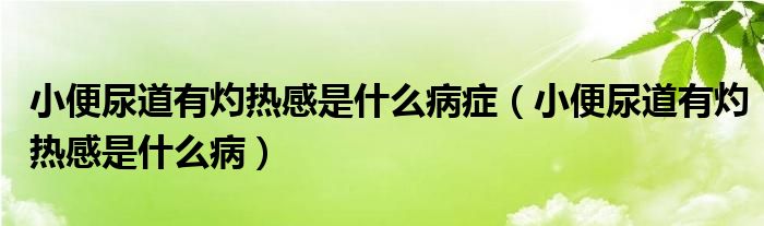 小便尿道有灼热感是什么病症（小便尿道有灼热感是什么病）