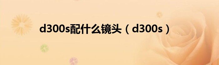d300s配什么镜头（d300s）
